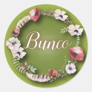 Rond Sticker Bunco - Boho ou Bohemian