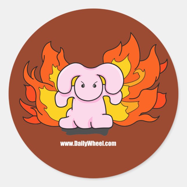 Rond Sticker Bunny en colère (Devant)