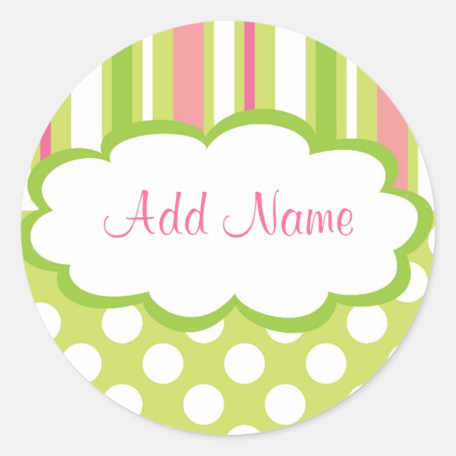 Rond Sticker cadeau fille douce (Devant)