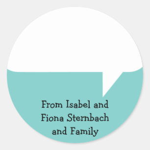 Rond Sticker cadeau pour bulle vocale