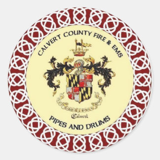 Rond Sticker Calvert County Pipes and Drums