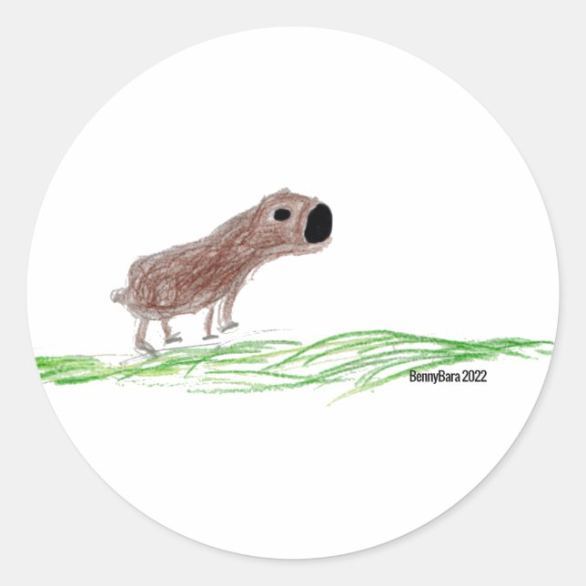 Rond Sticker Capybara (Devant)