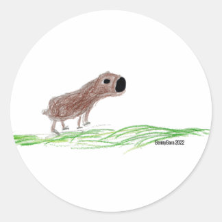 Rond Sticker Capybara