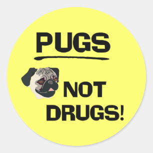 Rond Sticker carlins et non drogues