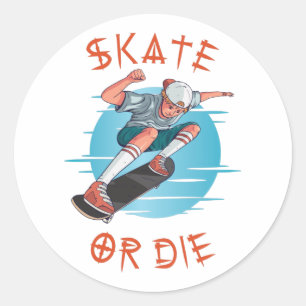 Rond Sticker Carré de skate board ou die