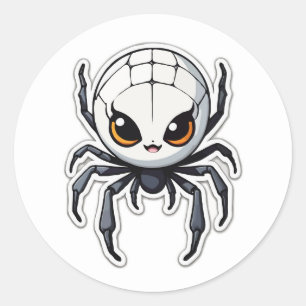 Rond Sticker Cartoon Spider - Un Arachnid Amical