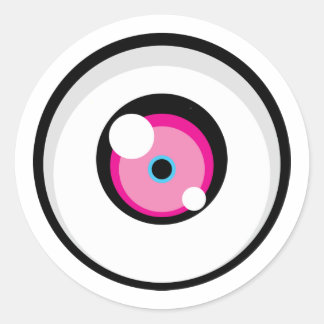 Rond Sticker Cartoony Eye 03