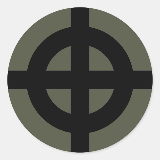 Rond Sticker Casquette d'étendue, Croix celtique, Style (Devant)