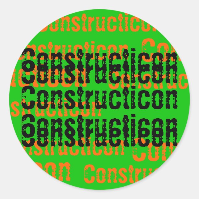 Rond Sticker Casquette dur Constructicon (Devant)