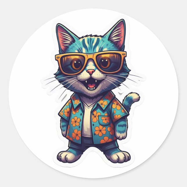 Rond Sticker cat (Devant)