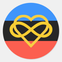 Sticker Cercle Polyamory Pride (Coeur Infini)