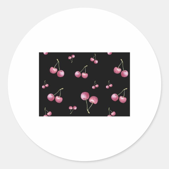Rond Sticker cerise (Devant)