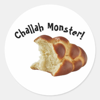 Rond Sticker Challah Monster Shabbat