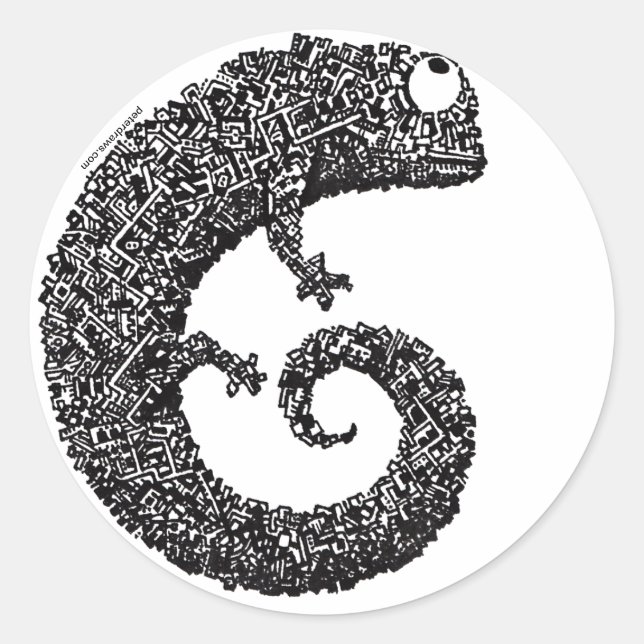 Rond Sticker Chameleon (Devant)