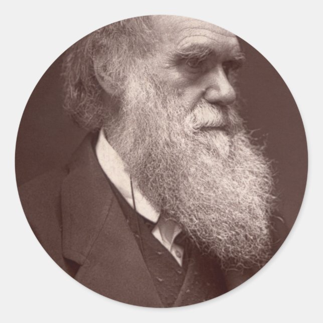 Rond Sticker Charles Darwin (Devant)