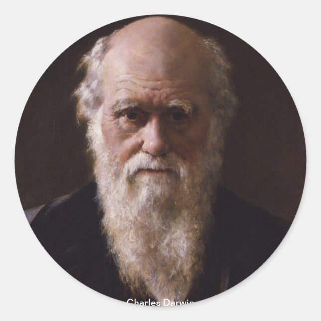Rond Sticker Charles Darwin (Devant)