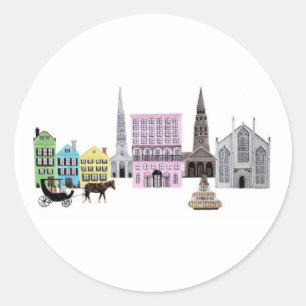 Rond Sticker Charleston City