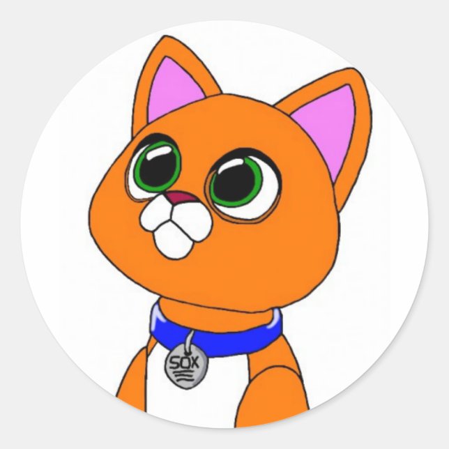 Rond Sticker Chat Sox (Devant)