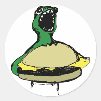 Rond Sticker Cheeseburger