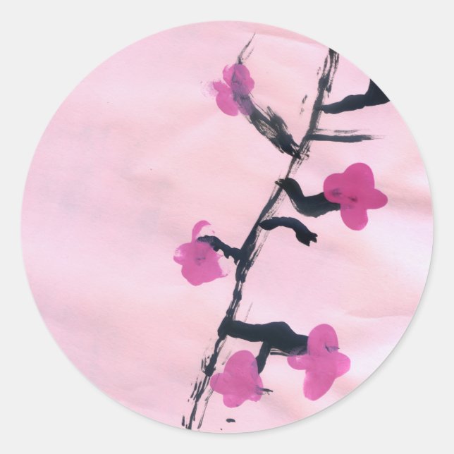 Rond sticker Cherry Blossom (Devant)
