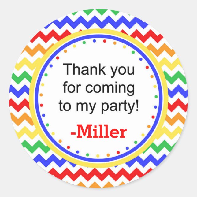 Rond Sticker Chervon couleur primaire (Devant)