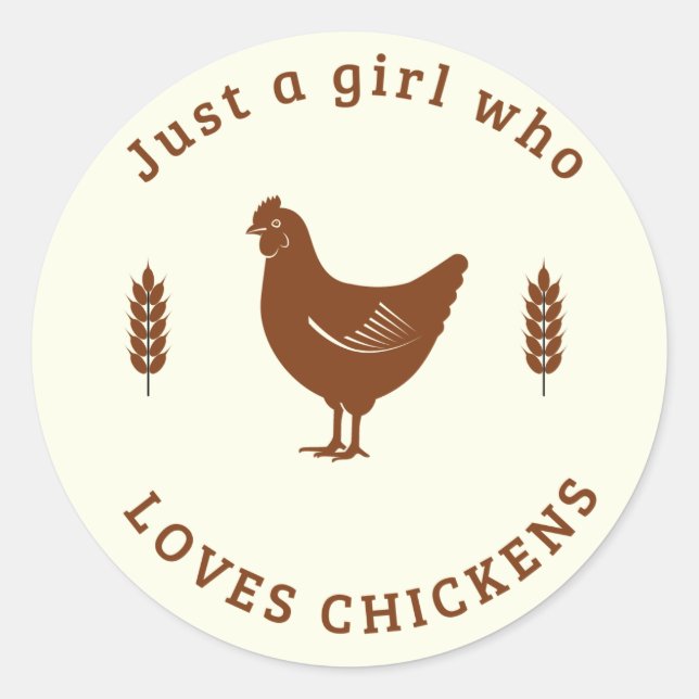 Rond sticker Chicken Love (Devant)