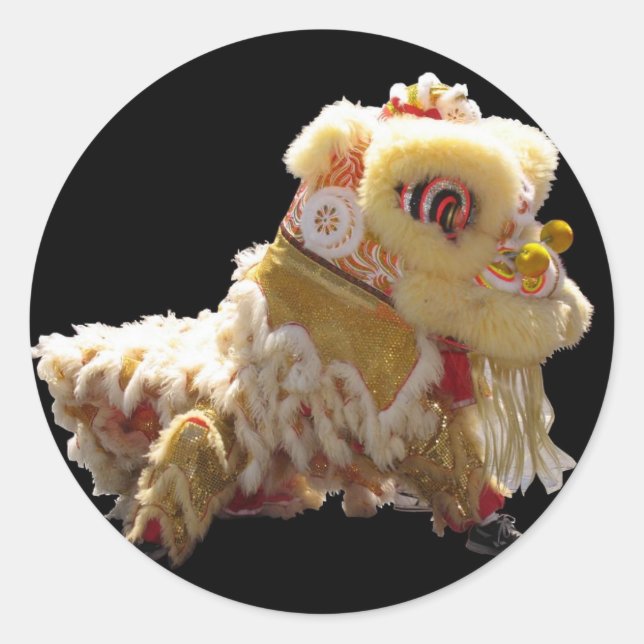 Rond Sticker chinois dragon (Devant)