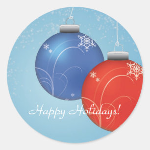 Rond sticker Chrismas Ornaments