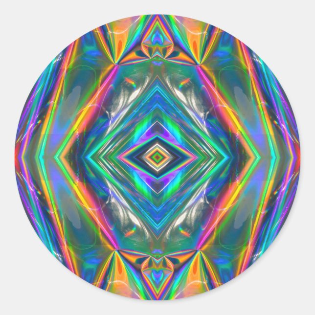 Rond Sticker Chrome Iridescente (Devant)