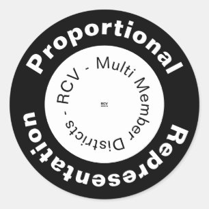 Rond Sticker circulaire de représentation proportionnel