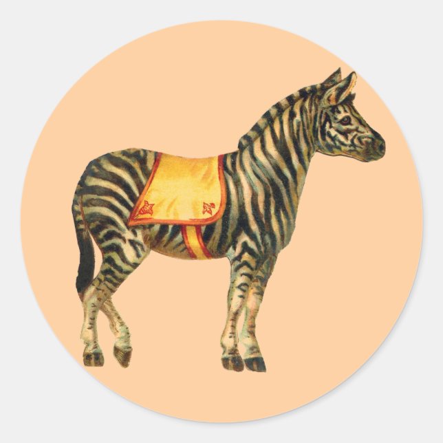 Rond Sticker Circus Zebra (Devant)