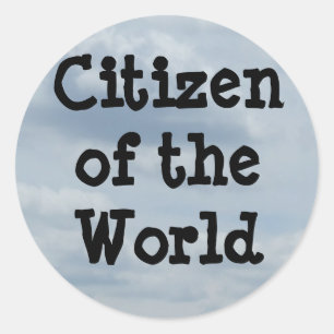 Rond Sticker "Citoyen du Monde"