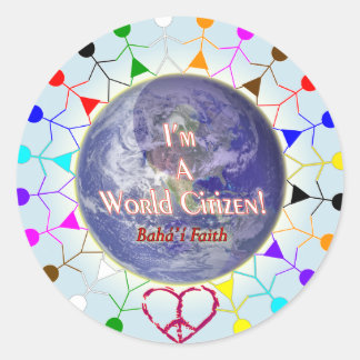 Rond Sticker citoyen mondial