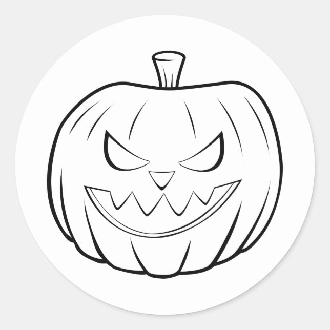 Rond Sticker Citrouille Halloween (Devant)