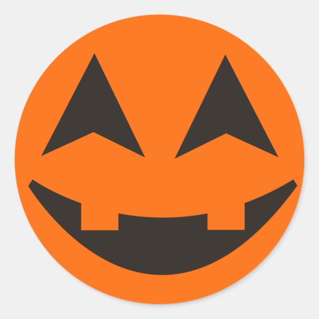 Rond Sticker Citrouille Halloween 13 (Devant)