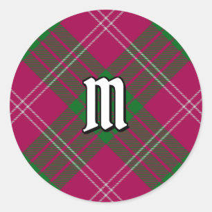 Rond Sticker Clan Crawford Tartan Classic Round