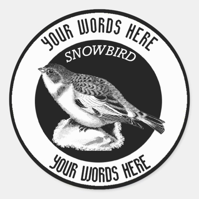 Rond Sticker Classic Classic Custom Snowbird (Devant)