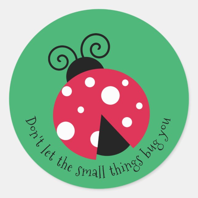 Rond Sticker Classic Round Design Ladybug (Devant)