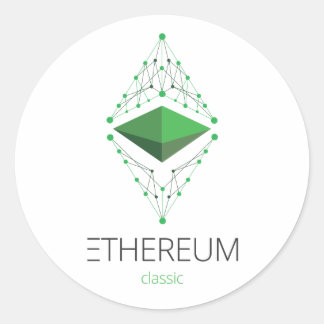 Rond Sticker classique Ethereum Lumière ronde