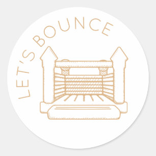 Rond Sticker Clementine Bounce House "Let's Bounce"