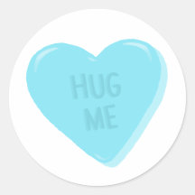 Sticker Coeur Conversation "Hug Me"