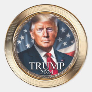 Rond Sticker collectif de campagne Donald Trump 2024