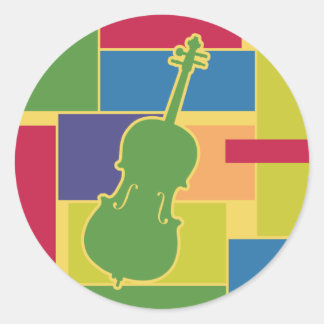 Rond Sticker Colorblocks Cello