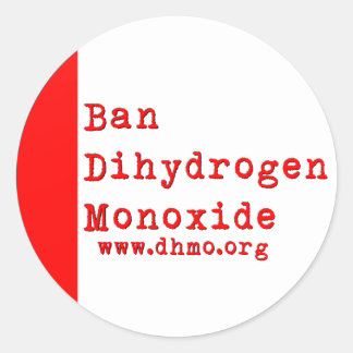 Rond Sticker contre le monoxyde de dihydrogène