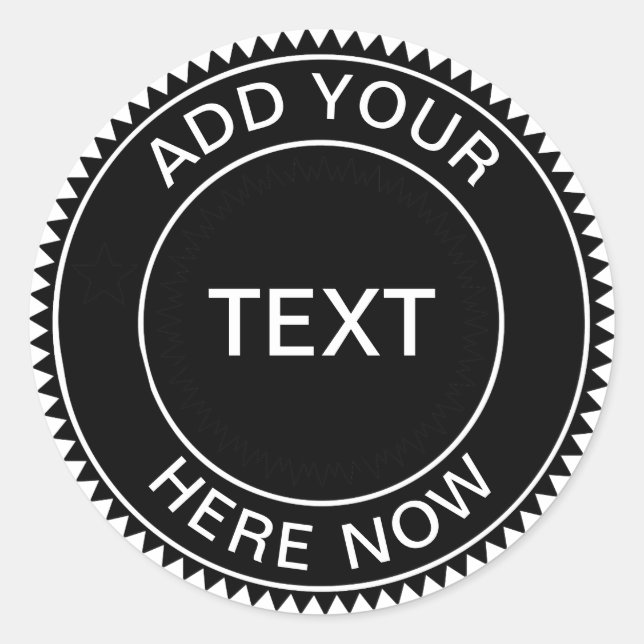 Rond Sticker cool Hipster Business Logo (Devant)