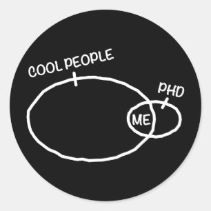 Rond Sticker cool PhD