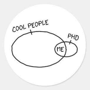Rond Sticker cool PhD
