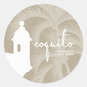 Rond Sticker Coquito Palm Tree