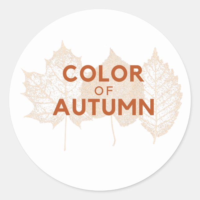 Rond Sticker couleur automne (Devant)