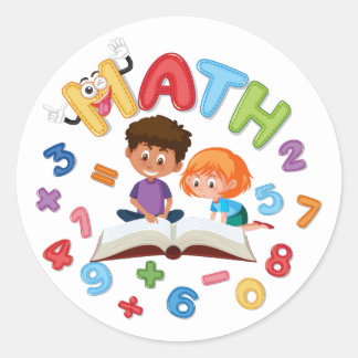 Rond Sticker couleur mathématique